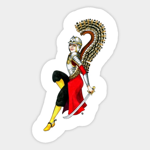 Hussaria Honey Pin Up Girl Sticker by Claudia-dslr